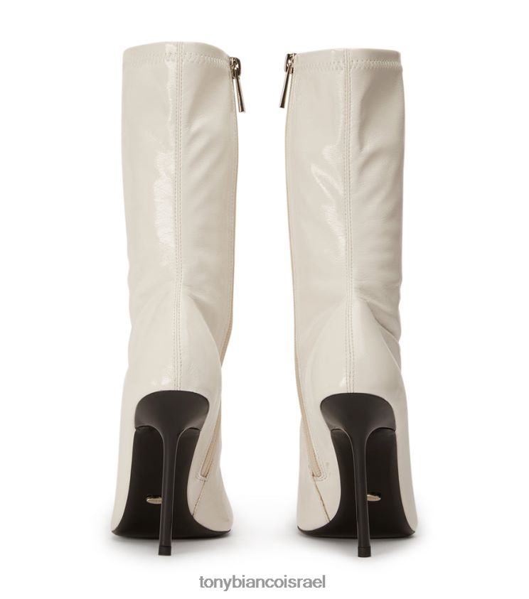 מגפונים | נשים פטנט ecru crinkle Tony Bianco מגפונים של רמי 8BNR8T498